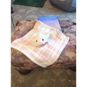 Lila & Jack Lamb Lovey Baby Security Blanket Pink plaid White Plush Toy Sheep